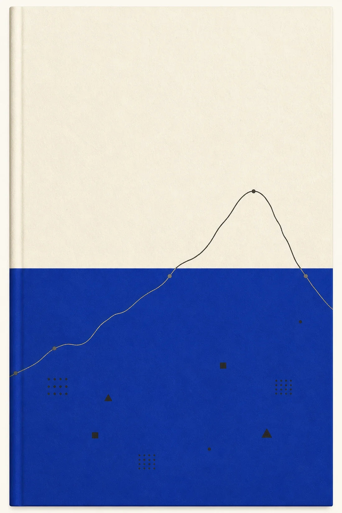 Market Literacy e-book cover: ivory field, ultramarine signal line, and risk-map details